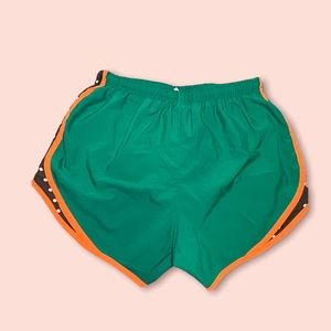 Varsity Green/Orange Running Shorts